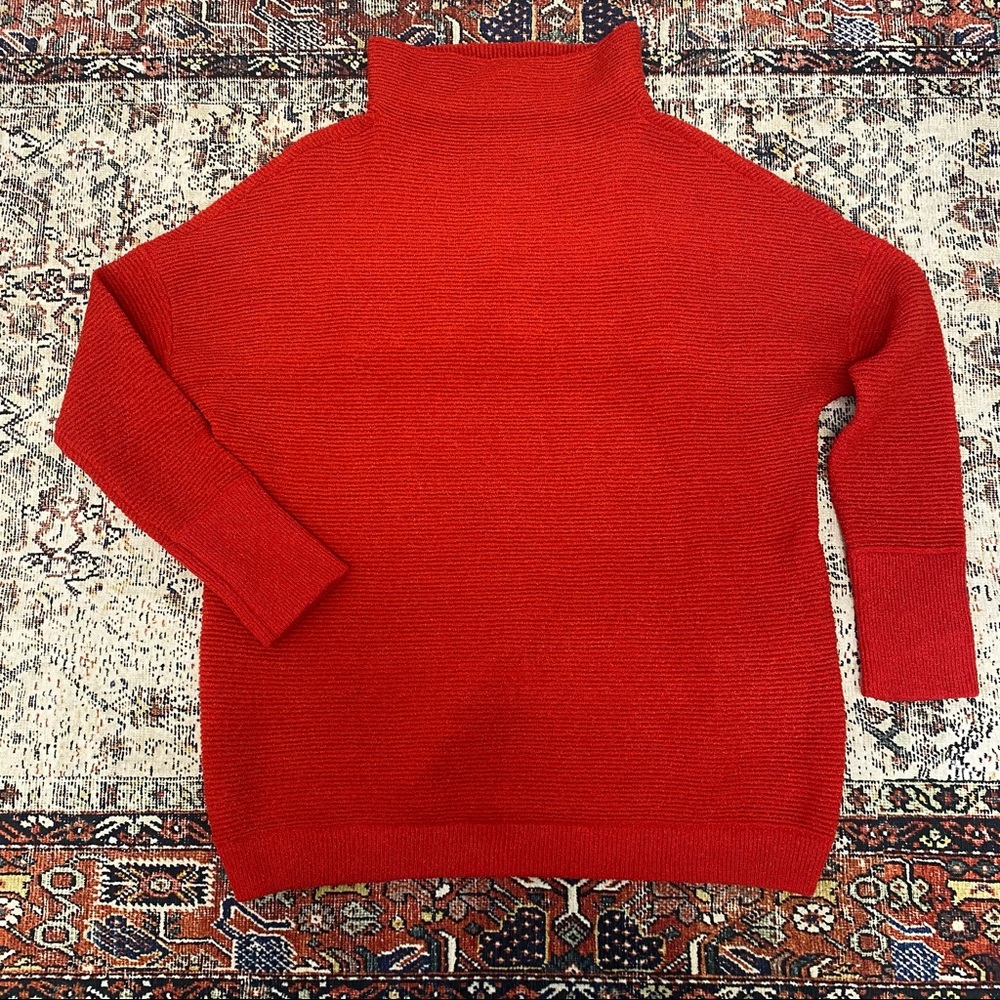 RDI | Poppy Red Ribbed Tunic Sweater - Picture 2 of 3